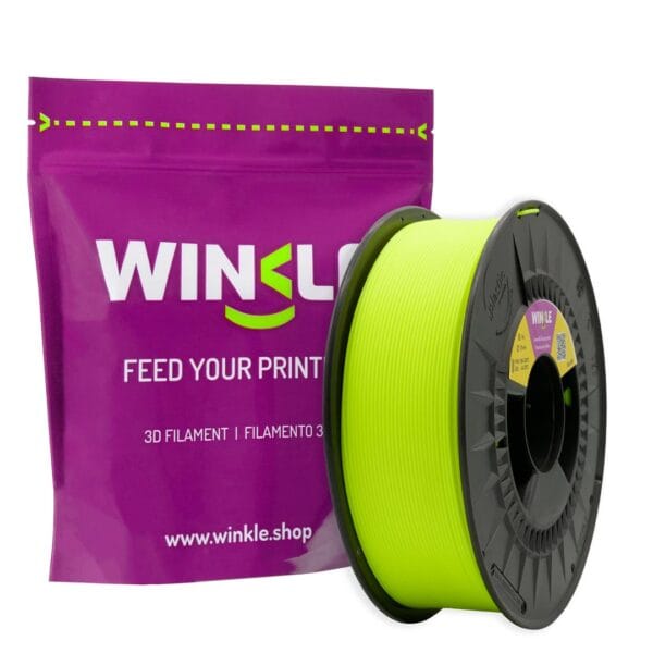 Filamento PLA HD Fluorescente Winkle 1,75 mm Amarelo 1Kg
