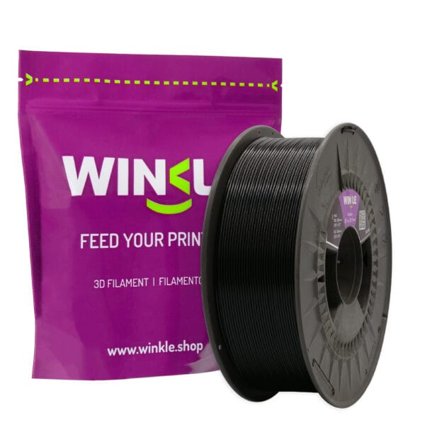 Filamento PLA High Speed Winkle 1,75 mm Preto Jato 1Kg
