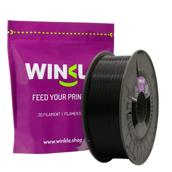 Filamento PLA High Speed Winkle 1,75 mm Preto Jato 1Kg