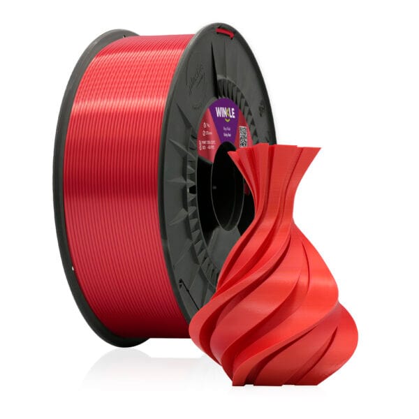 Filamento PLA Silk Winkle 1,75 mm Vermelho Rubi 1Kg - Image 2
