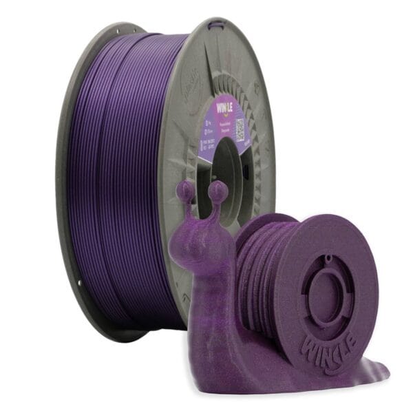 Filamento PLA HD Glitter (partículas) Winkle 1,75mm Purpura 1Kg - Image 2