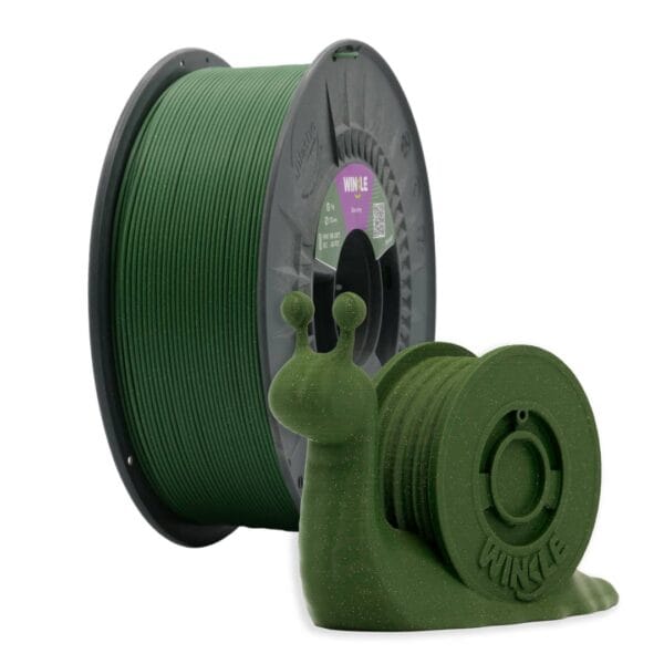 Filamento PLA HD Glitter (partículas) Winkle 1,75mm Verde Escuro 1Kg - Image 2