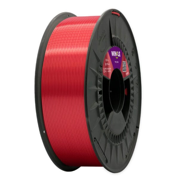 Filamento PLA Silk Winkle 1,75 mm Vermelho Rubi 1Kg - Image 3