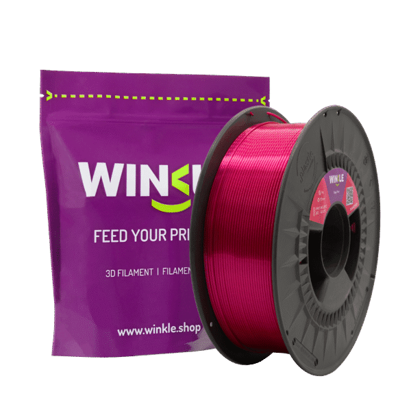 Filamento PLA Silk Winkle 1,75 mm Rosa Rubi 1Kg