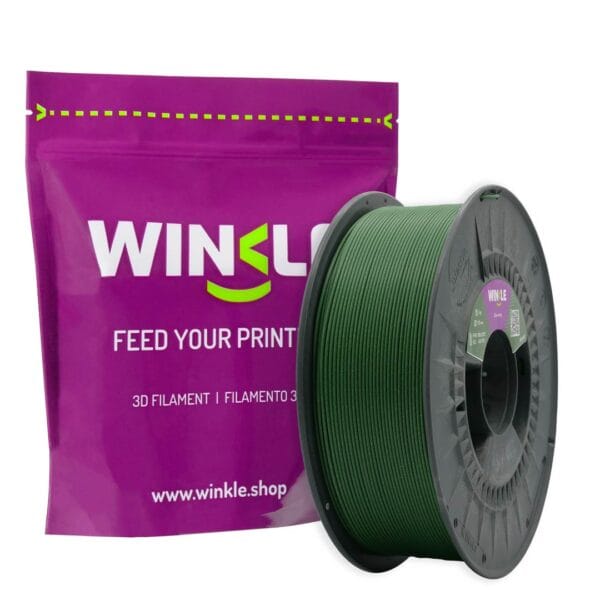 Filamento PLA HD Glitter (partículas) Winkle 1,75mm Verde Escuro 1Kg