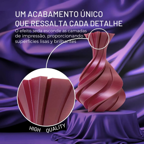 Filamento PLA Silk Winkle Rosa Rubi - Imagem 4
