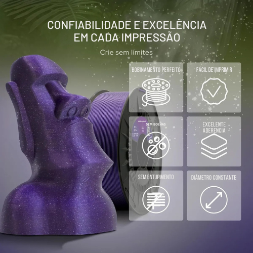 Filamento PLA Glitter Winkle Púrpura - Imagem 5