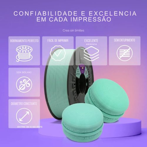 Filamento PLA Pastel Winkle Azul Turquesa - Imagem 4