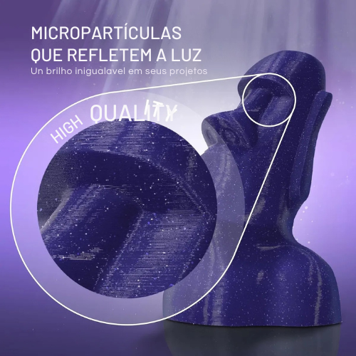 Filamento PLA Glitter Winkle Azul Noite - Imagem 4