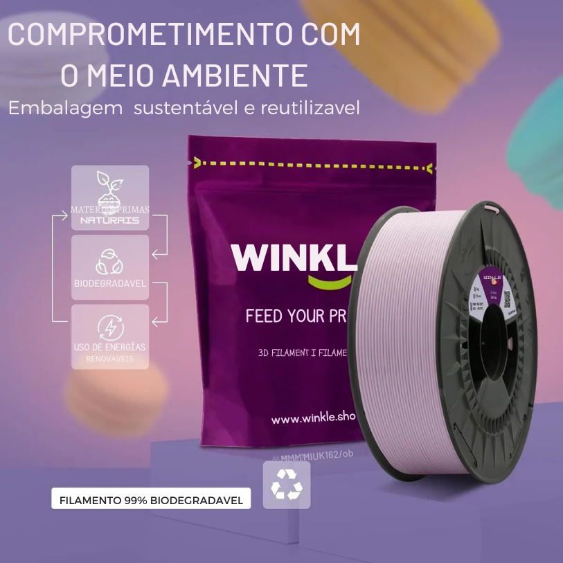 Filamento PLA Pastel Winkle Lilás Suave - Imagem 4