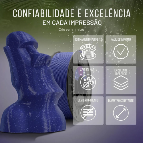 Filamento PLA Glitter Winkle Azul Noite - Imagem 2