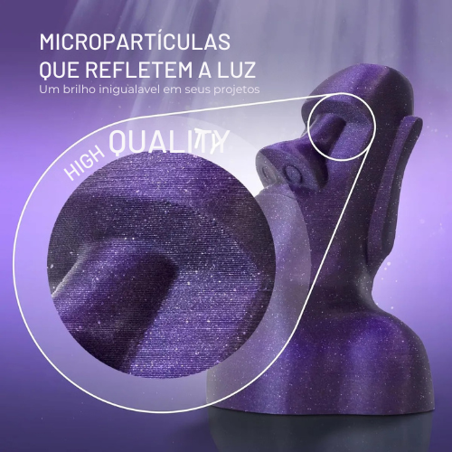 Filamento PLA Glitter Winkle Púrpura - Imagem 4