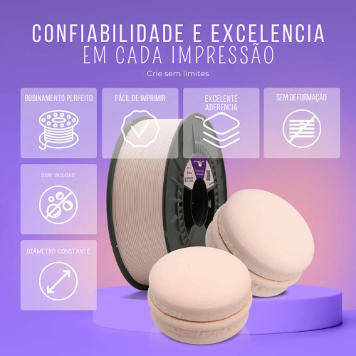 Filamento PLA Pastel Winkle Rosa Algodão - Imagem 3