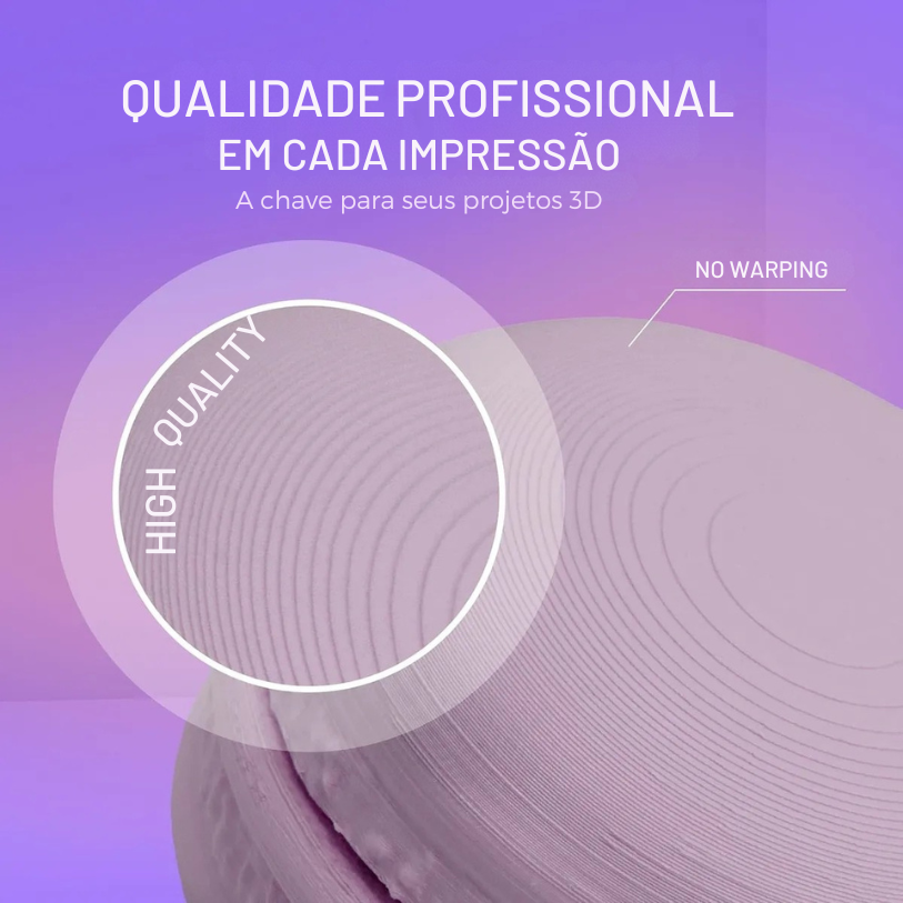 Filamento PLA Pastel Winkle Lilás Suave - Imagem 2