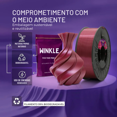 Filamento PLA Silk Winkle Rosa Rubi - Imagem 2