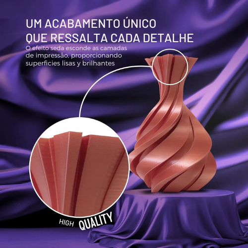 Filamento PLA Silk Winkle Vermelho Rubi - Imagem 3