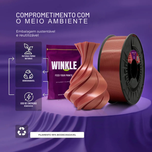 Filamento PLA Silk Winkle Vermelho Rubi - Imagem 2