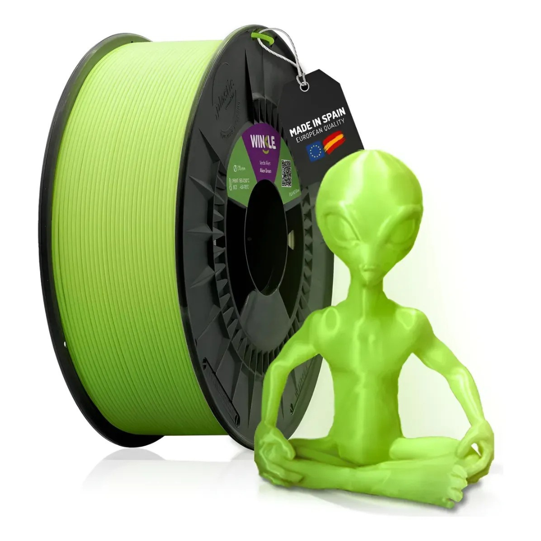 Filamento PLA HD Fosforescente Winkle Verde Alien